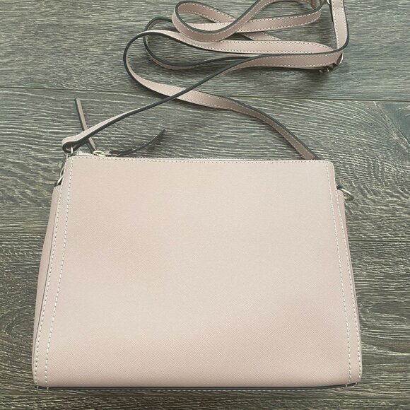 LO & SONS The Pearl Crossbody Leather Convertible Purse Light Pink Gold Hardware - Picture 2 of 5